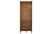 Sorrento Oak Effect Tall Slim 2 Door Wardrobe - 11008256