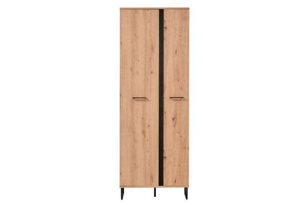 Sorrento Oak Effect Tall Slim 2 Door Wardrobe - 11008256