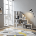 Step Bookcase White Gloss Lounge Furniture - 2600