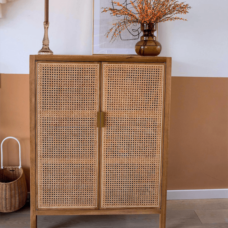 T3 Rattan Sideboard, Hallway Storage, Shoe Storage with contemporary sideboard