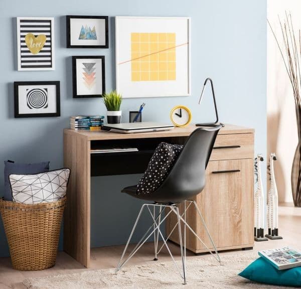 Telmo Sonoma Oak Effect and Black Desk - 11008663