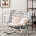 Temescal Rattan Garden Rocking Chair, Indoor/ Outdoor Furniture-Weilai Concept-Weilai Concept