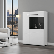 Terrento White Short Display Cabinet - 11008859