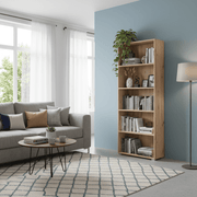 Thomas Artisan Oak Effect Slim 176.5cm Tall Bookcase - 11011479