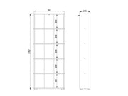 Thomas Artisan Oak Effect Slim 176.5cm Tall Bookcase - 11011479