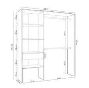 Torres Oak and White Open Door Wardrobe With Shelves And Rail - 3083
