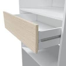 Torres Oak and White Open Door Wardrobe With Shelves And Rail - 3083