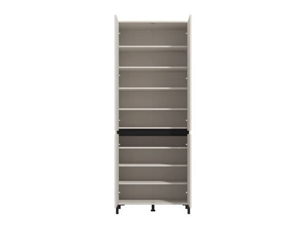 Toshiro Cashmere Taupe 40 Pair Tall Shoe Cabinet Cupboard - 11014278