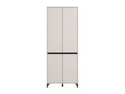 Toshiro Cashmere Taupe 40 Pair Tall Shoe Cabinet Cupboard - 11014278