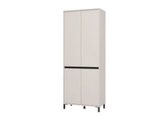Toshiro Cashmere Taupe 40 Pair Tall Shoe Cabinet Cupboard - 11014278