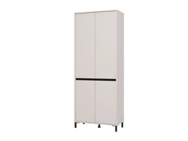 Toshiro Cashmere Taupe 40 Pair Tall Shoe Cabinet Cupboard - 11014278