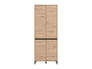 Toshiro Oak Effect 40 Pair Tall Shoe Cabinet Cupboard - 11014080