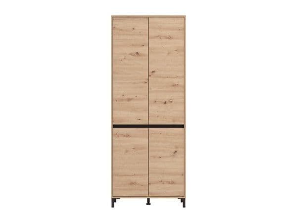 Toshiro Oak Effect 40 Pair Tall Shoe Cabinet Cupboard - 11014080