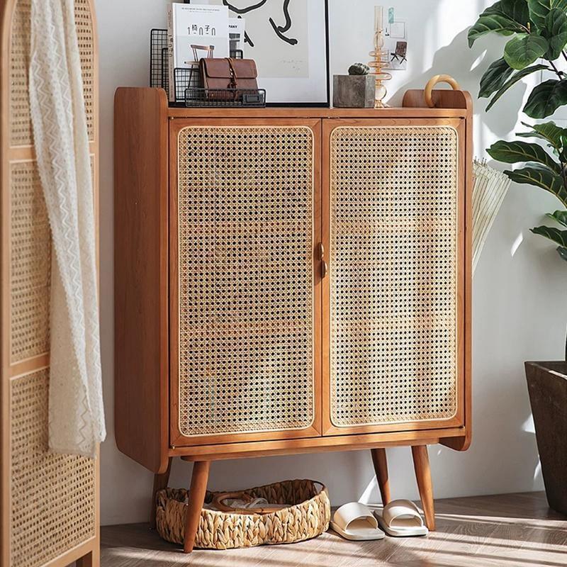 Lipa Sideboard, Small Cabinet, Solid Wood in a lifestyle setting with dusk sideboards