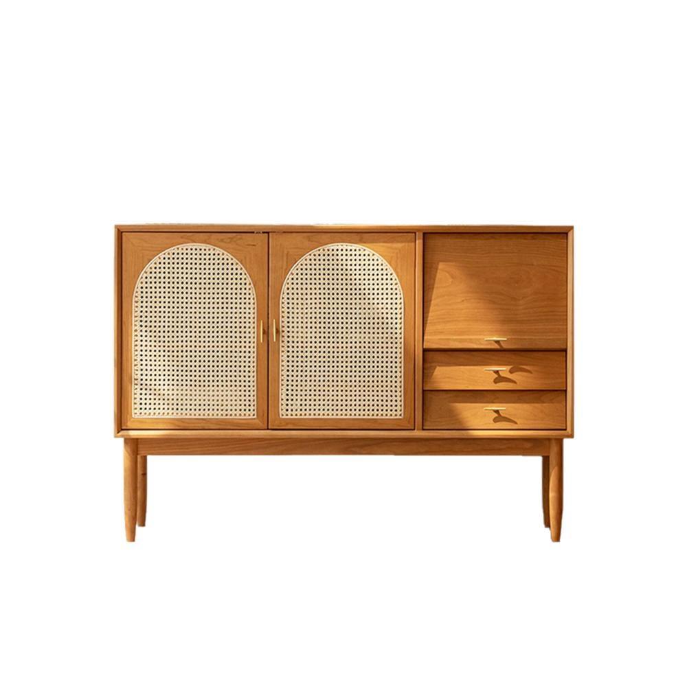 Dorota Sideboard, Natural Rattan, side view of swoon sideboard