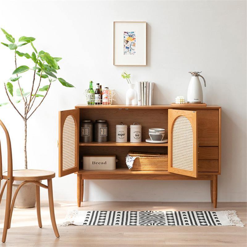 Detail view of Dorota Sideboard, Natural Rattan with the range sideboards
