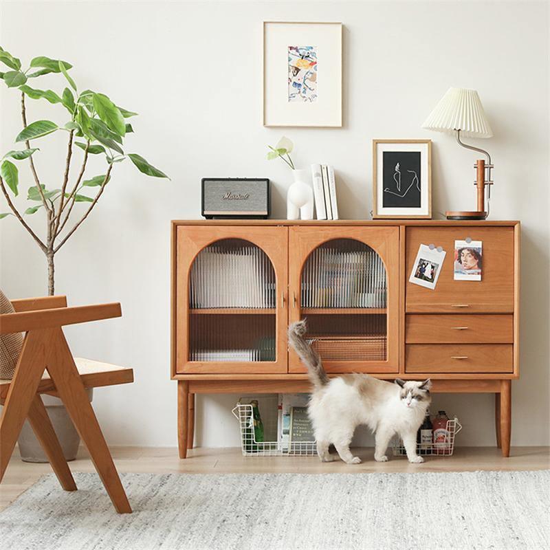 Dorota Sideboard, Natural Rattan in a lifestyle setting with tv unit sideboard