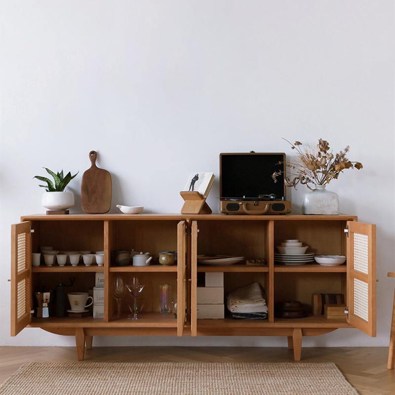 Tulma Sideboard, Rattan in a lifestyle setting with contemporary sideboards