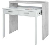 Turin Artic Concrete Grey And White Desk/Dressing Table or Console Table - 2931