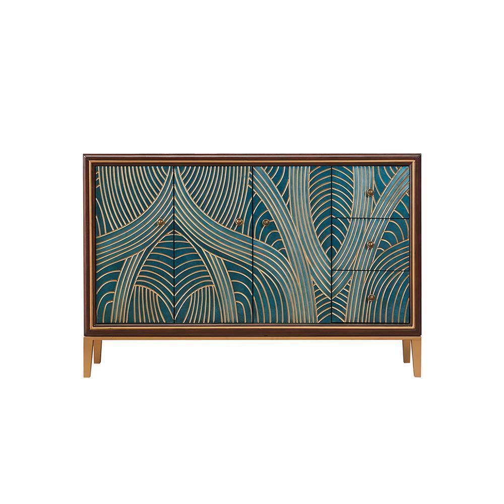 Tylor Sideboard, Small with black and wood sideboard