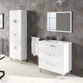 Valdo Tall Bathroom Cupboard White Gloss - 2608