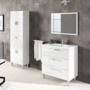 Valdo Tall Bathroom Cupboard White Gloss - 2608