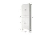 Valdo Tall Bathroom Cupboard White Gloss - 2608