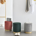 Valeria Footstool, Velvet-Weilai Concept-Weilai Concept