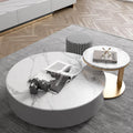 Valles Nesting Coffee Table Set, Sintered Stone-Weilai Concept-Pattern 1 White-80CM-Weilai Concept