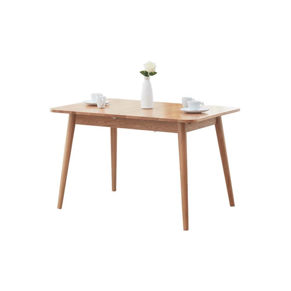 Delicia Extendable Dining Table, Ash, side view of dining tables oak furniture