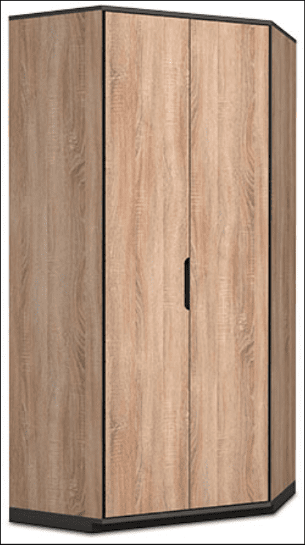 Vant Oak Effect 2 Door Corner Wardrobe - 2677