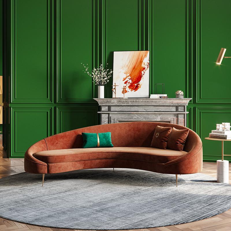 Verano Three Seater Sofa, Red Velvet-Weilai Concept-Weilai Concept
