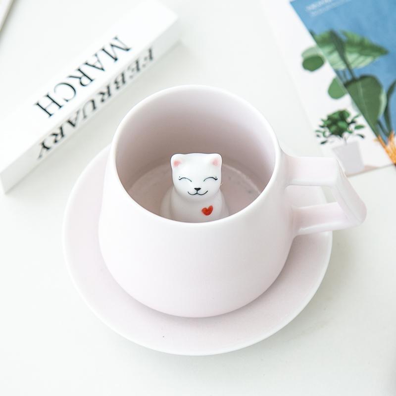 VI08 Animal Mug-Weilai Concept-Cat-Pink-Weilai Concept