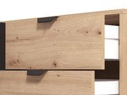 Vilamoura Artisan Oak Effect And Black Sideboard - 11013378