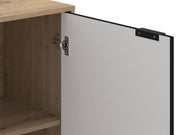 Vilamoura Artisan Oak Effect And Black Small Sideboard - 11013747