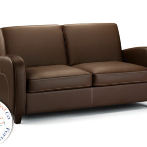 Brown leather sofa bed with mattress oiconic abode
