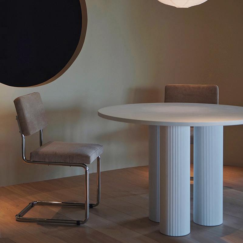 Vogue Round Dining Table with white dining table