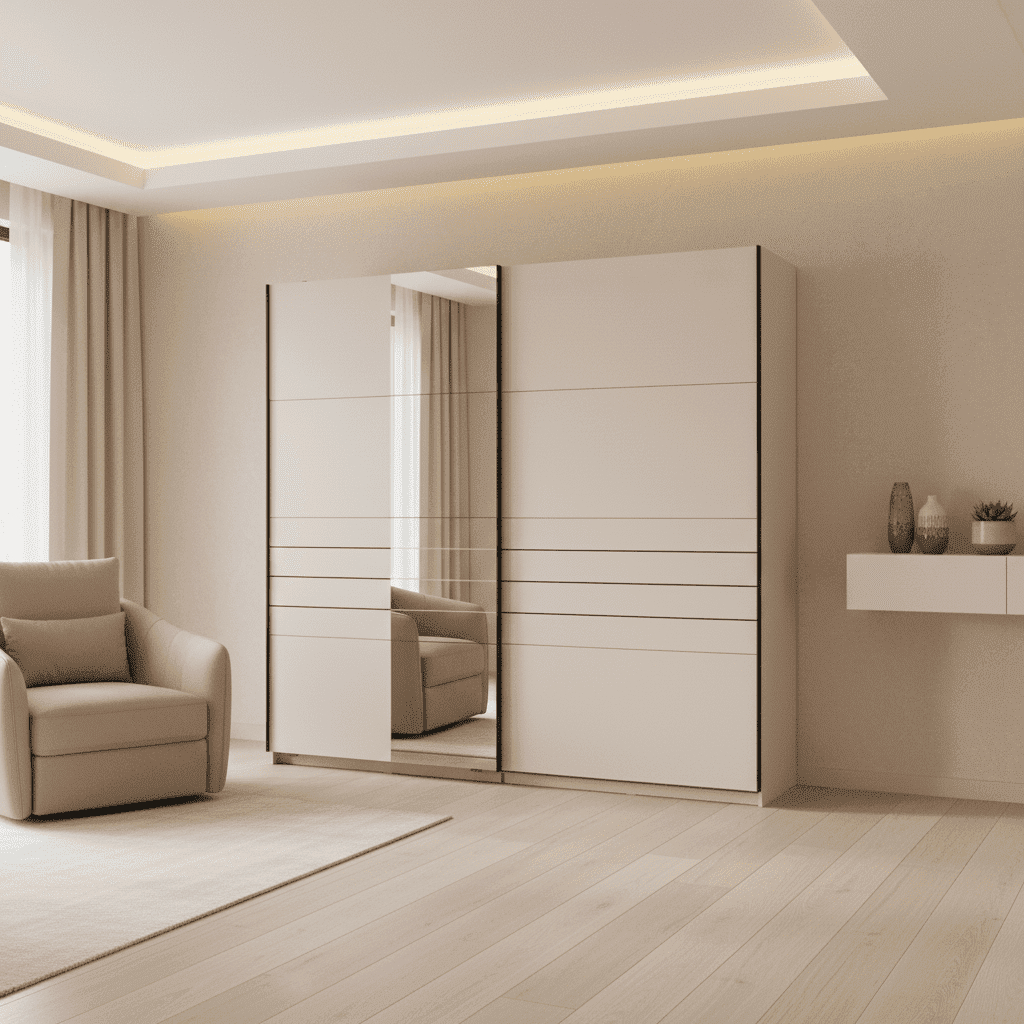 Weyma 220cm Cashmere Sliding Door Wardrobe - 11014746