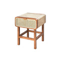Wren Rattan Side Table, Bedside Table-Weilai Concept-Dark Oak-Weilai Concept