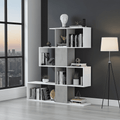 Zaga Artic White and Concrete Grey Bookcase - 2932