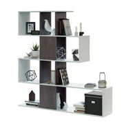 Zaga Oxide Dark Brown and Artic White Bookcase - 3028
