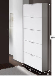 Zappa Shoe Cabinet White Gloss - 2589