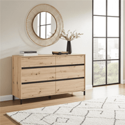 Zavaro Oak Effect Wide Chest Of Drawers - 11014257