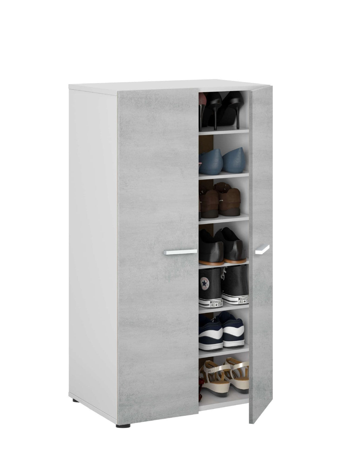 Zuldy Grey and White Shoe Cupboard - 2962