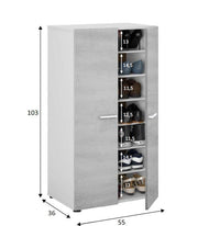 Zuldy Grey and White Shoe Cupboard - 2962