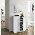 Zuldy Large 30 Pairs White Shoe Cupboard - 2505