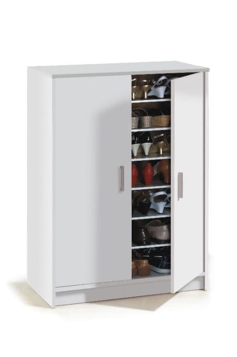 Zuldy Large 30 Pairs White Shoe Cupboard - 2505
