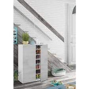 Zuldy Large 30 Pairs White Shoe Cupboard - 2505
