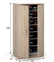 Zuldy Oak Effect Shoe Cabinet - 2892