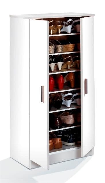 Zuldy White Shoe Cupboard - 2462